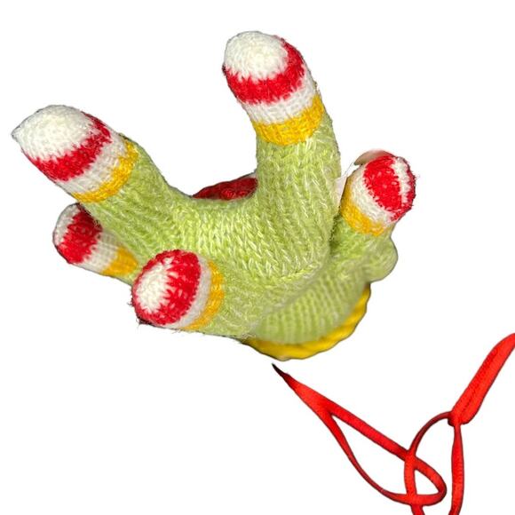 Vintage 90's 1997 Christmas Ornament Sock Monkey Collectible 4" Green Red Blue Y - Picture 10 of 14